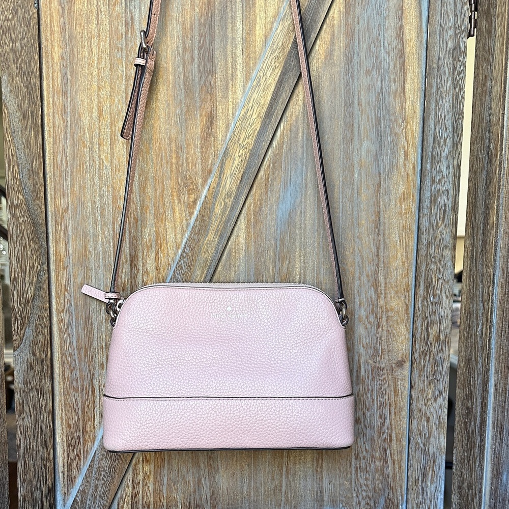 kate spade Pebbled Leather Crossbody Bag in Light Pink